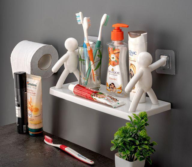 Bathroom  Storage Basin Cabinet Plastic Wall Shelf